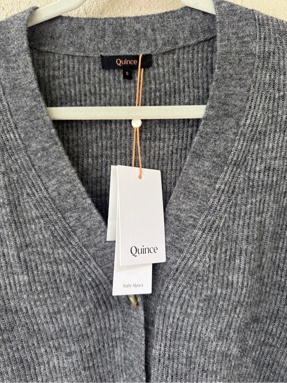 Quince Baby Alpaca-Wool Cropped Cardigan NWT - Picture 3 of 4